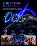 AMOVAN M02S AI Smart Glasses – 8MP 4K Camera, Real-Time Translation, Voice Assistant & Bluetooth Music