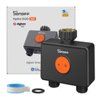 SONOFF Hydro DUO Zigbee Smart Water Valve – 2-Zone Dual Outlet Sprinkler Timer with Flow Meter, Brass Inlet, IP65 (Zigbee Hub Required)