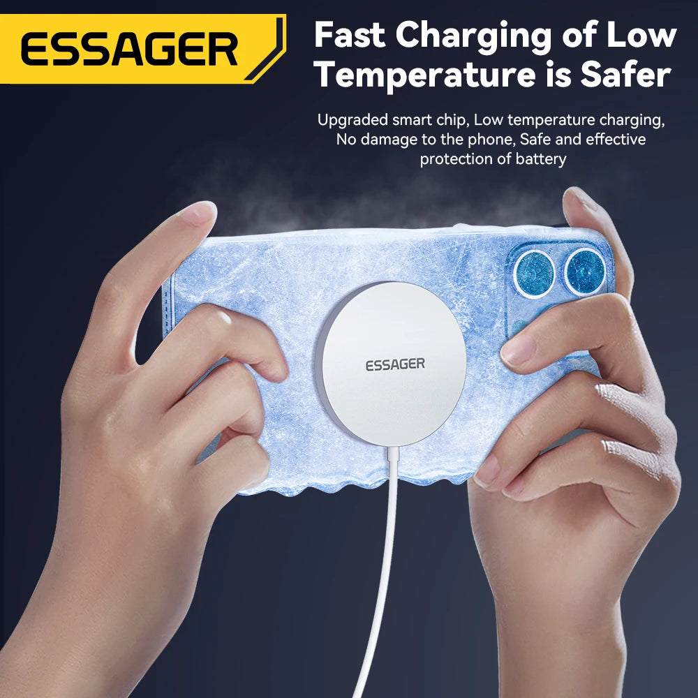 Wireless Charger, From Essager, Power 15W, ES-FSD01 Version, Color White