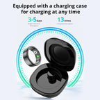 COLMI R02 Smart Ring – 39-Day Battery, Health Tracking + Charging Case, 5ATM, Silver