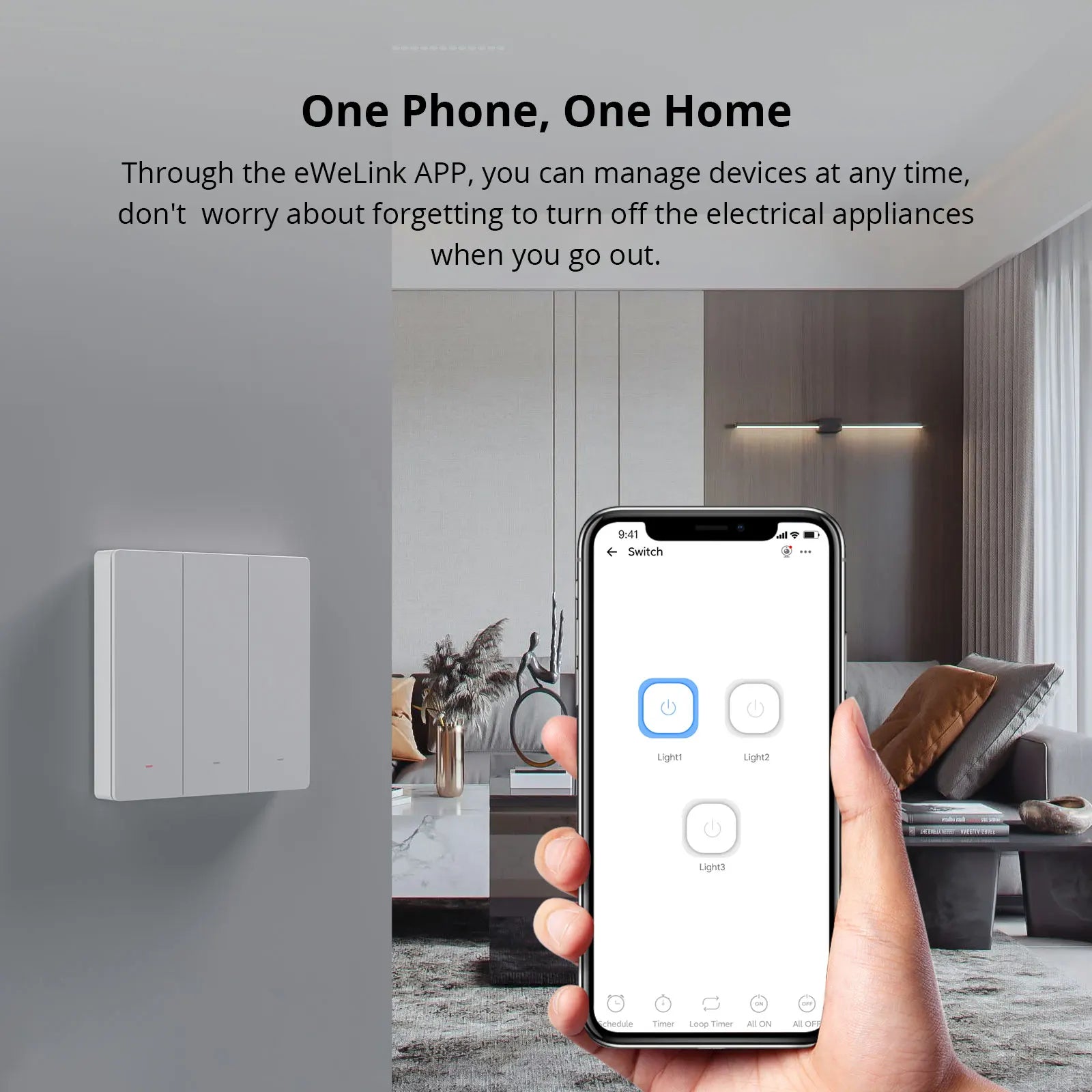SONOFF M5 Matter 86 Smart vægkontakt – Multi-gang smart touch-kontakt med eWeLink-fjernstyring, Matter-certificeret, stemme- & app-styring