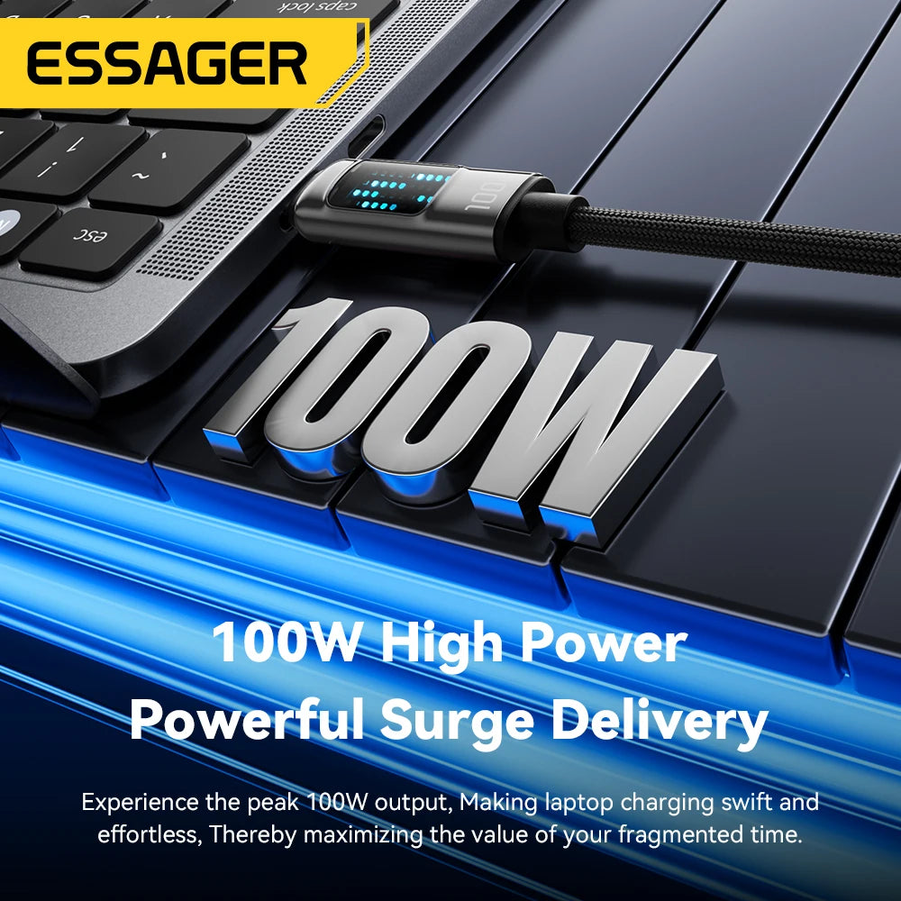 Charge Cable Type C To Type C, PD 100W, From Essager