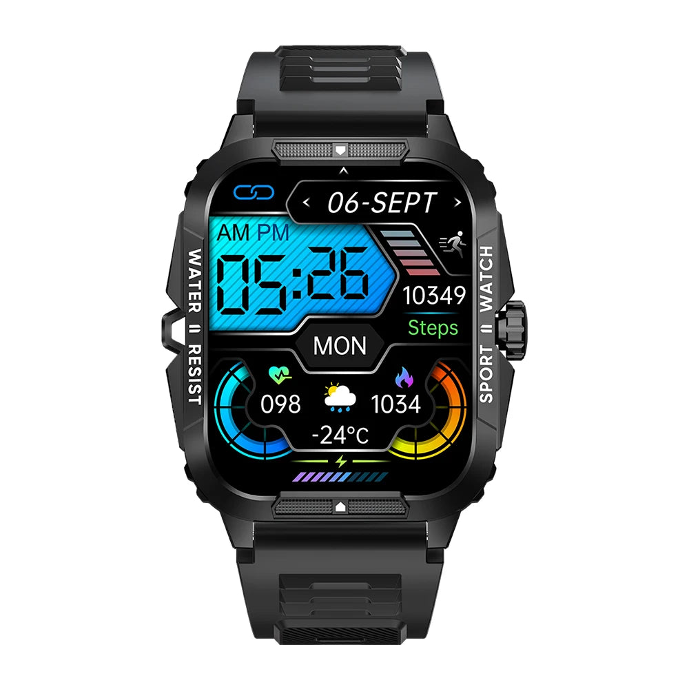 COLMI P76 outdoor smartwatch with 1.96-inch display, IP68/3ATM rating, and Bluetooth calling
