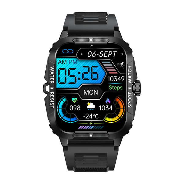 COLMI P76 outdoor smartwatch with 1.96-inch display, IP68/3ATM rating, and Bluetooth calling
