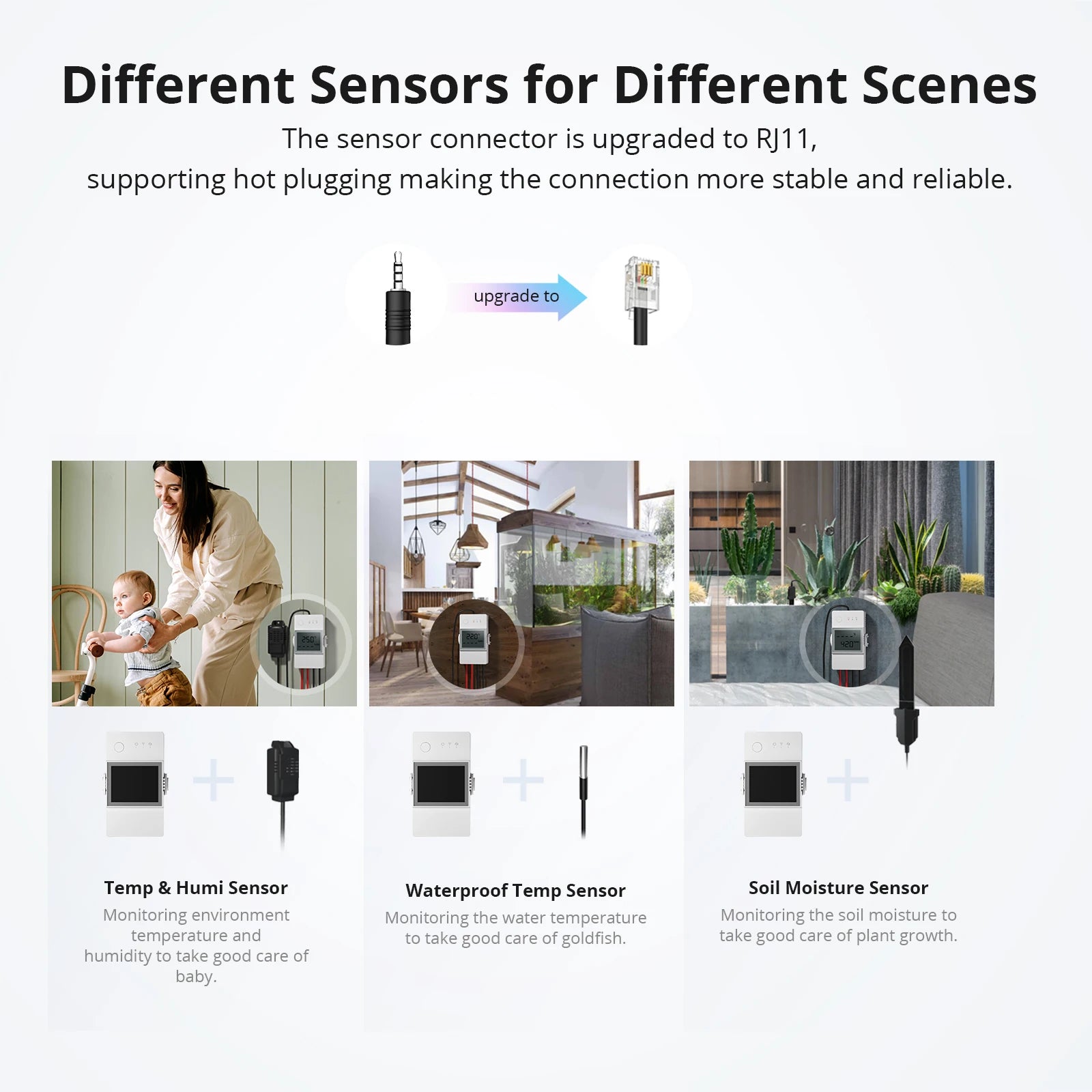 Temperature Humidity Sensor WiFi, From SONOFF, THR320D Version, With LCD Screen, maxload 20A