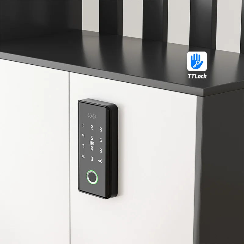 TTLock Smart Cabinet Lock – Password & App Control, 200 Users, Hotel Safe Lock