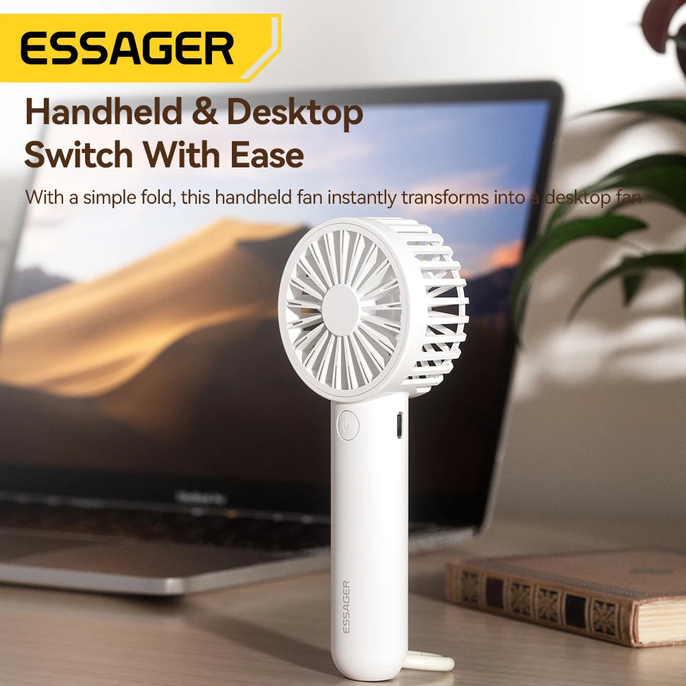 Portable Fan Mini , From Essager, F-055 Version, With Carabiner, Battery capacity 1200mA Rechargeable