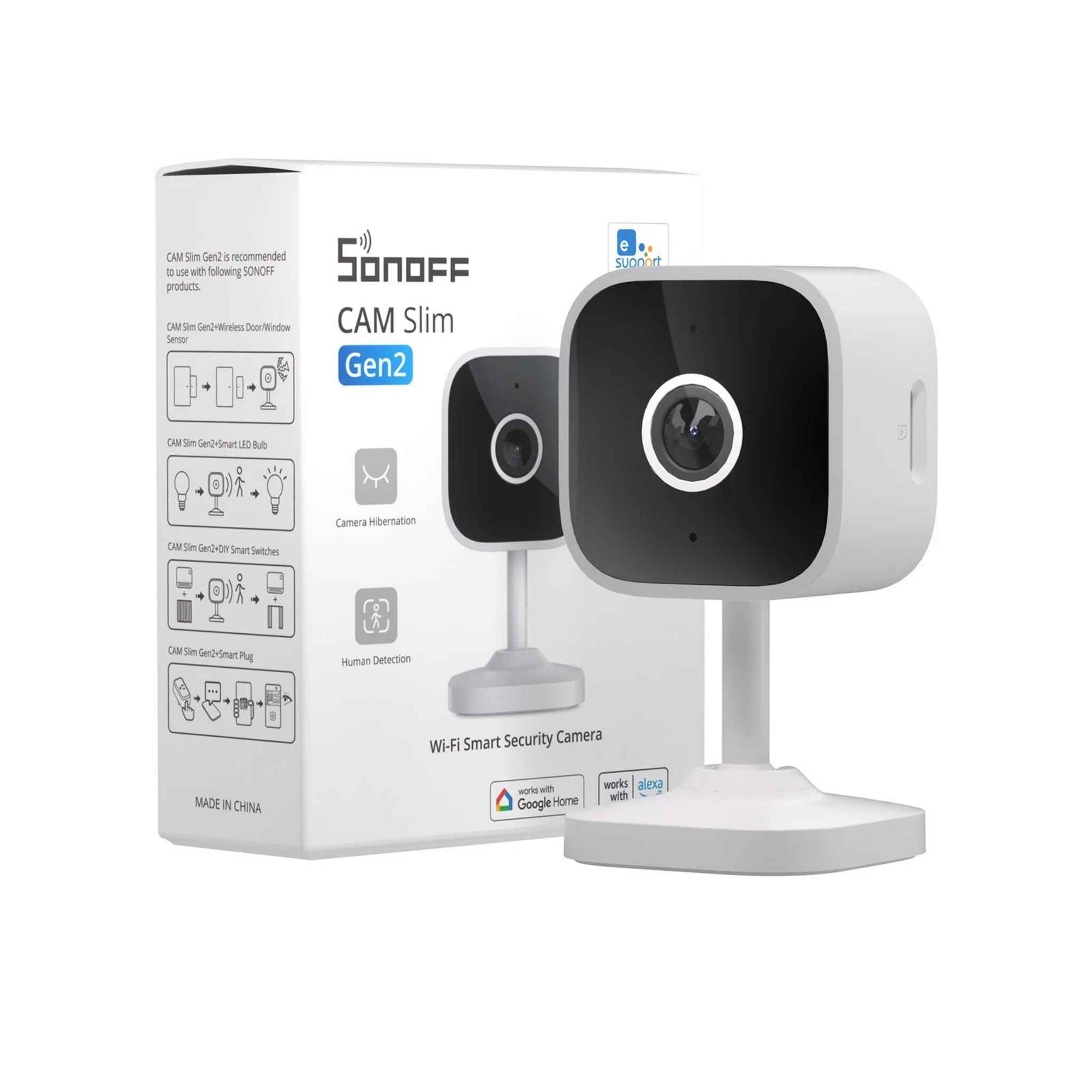 SONOFF CAM Slim Gen2 – 1080P WiFi Smart Security Camera with Night Vision, Motion Detection, and Voice Control
