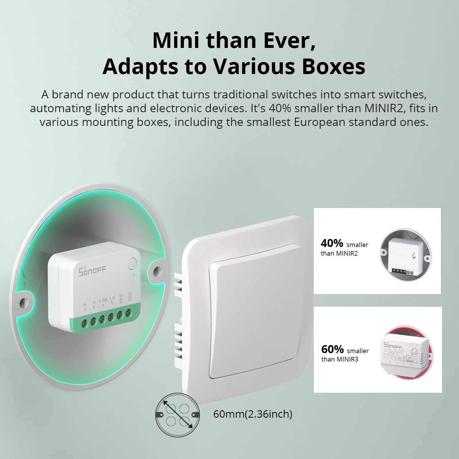SONOFF MINIR4M MINI Extreme WiFi okos otthon kapcsoló – Matter kompatibilis