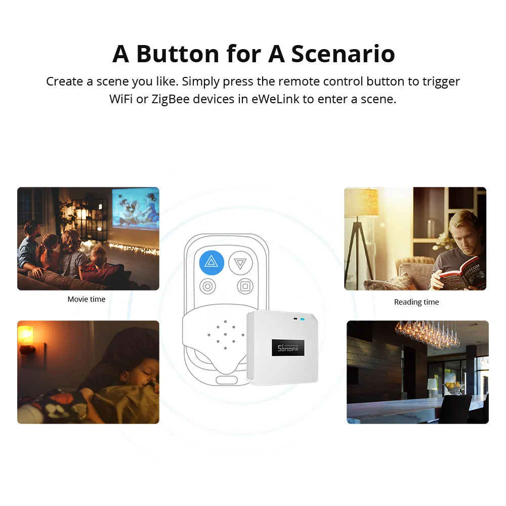 Contrôleur à distance intelligent WiFi SONOFF RF Bridge R2 433 MHz