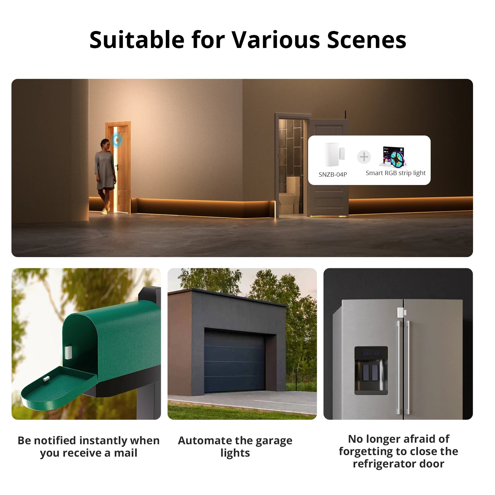 SONOFF SNZB-04P Zigbee Door/Window Sensor with Tamper Alert