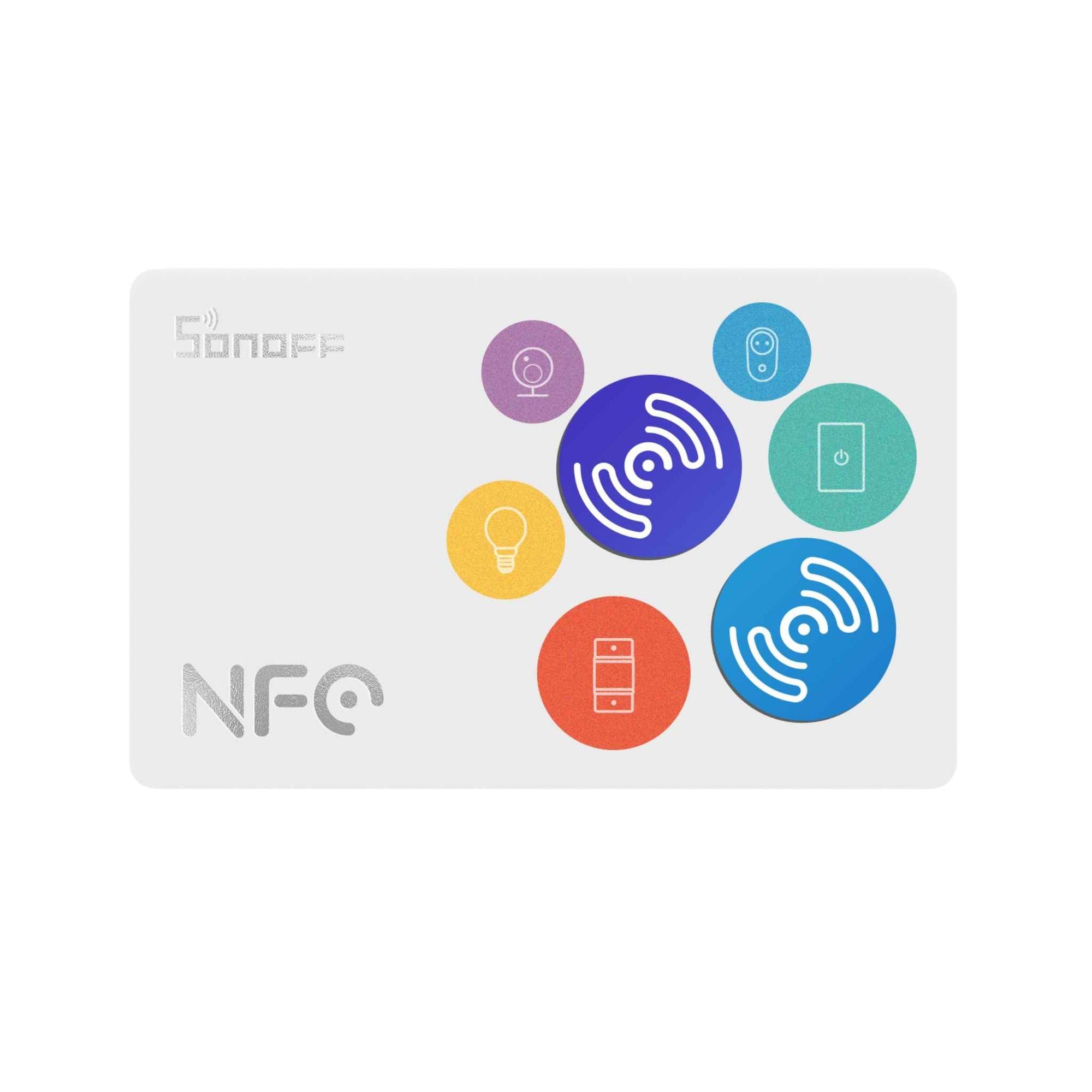 SONOFF NFC Smart Tags – Tap to Trigger Smart Scenes | 215 Chip (540 Bytes) | NFC Automation for iOS & Android | Waterproof & Metal-Resistant