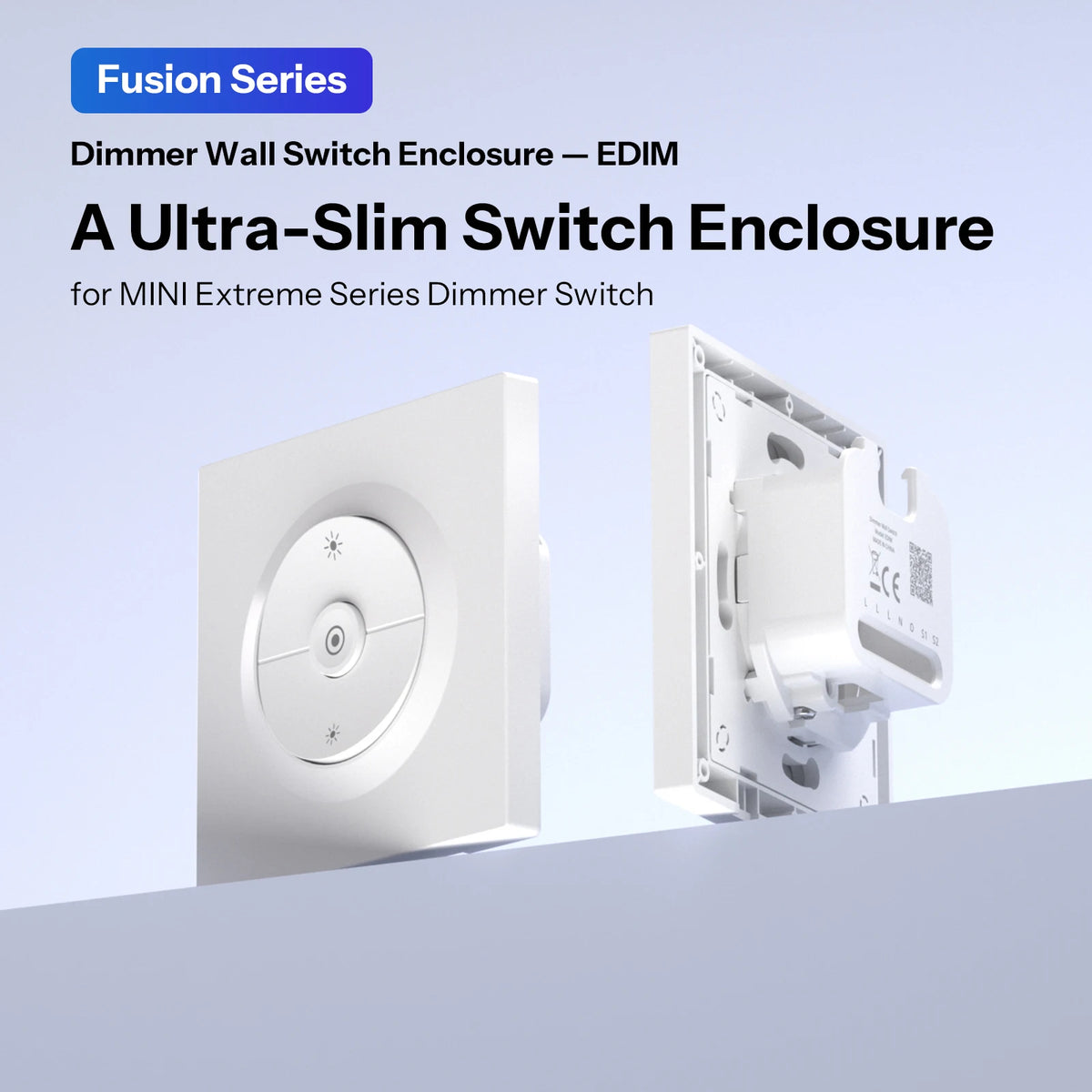 SONOFF EDIM Dimmer Wall Switch Enclosure – Flame-Retardant PC Clip-On Cover for MINI-DIM & MINI-ZBDIM, 86 Type & EU Round Box