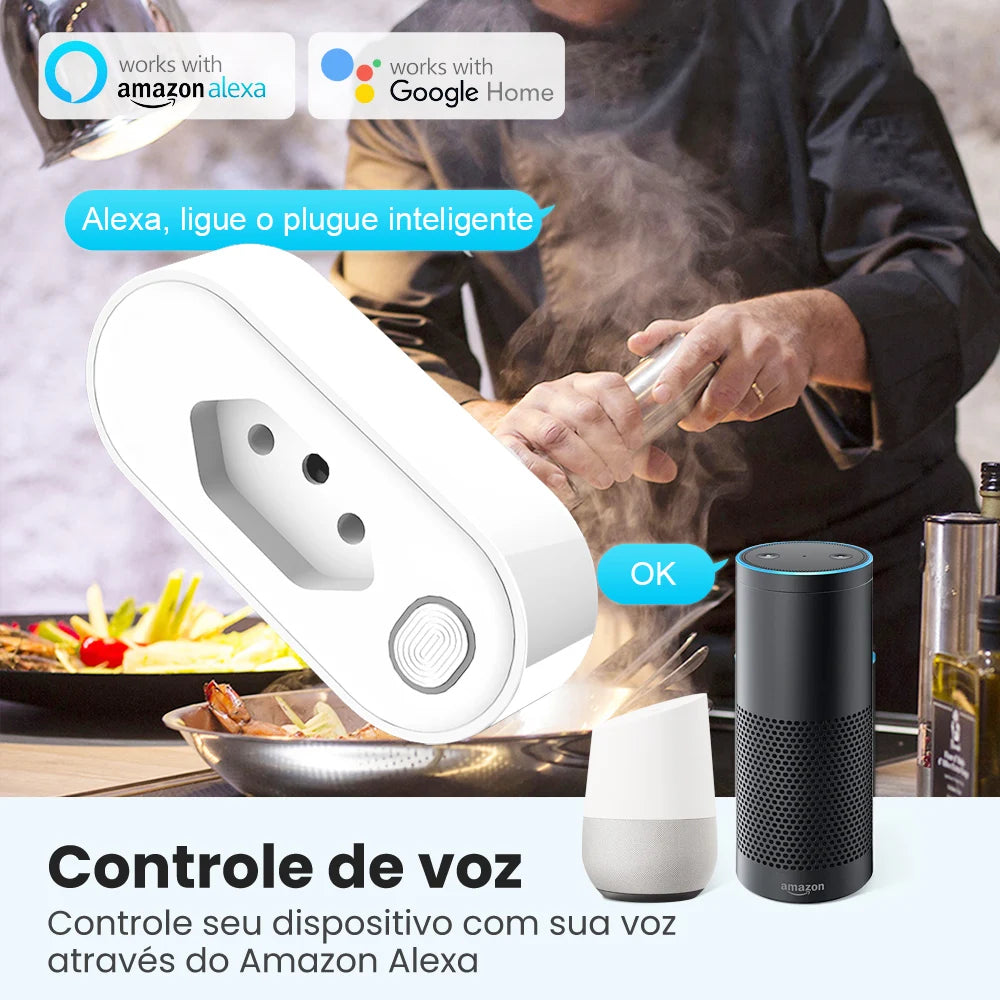 AVATTO Tuya WiFi Smart Plug Brazil – 16A/20A Smart Life Remote Socket (OT10)