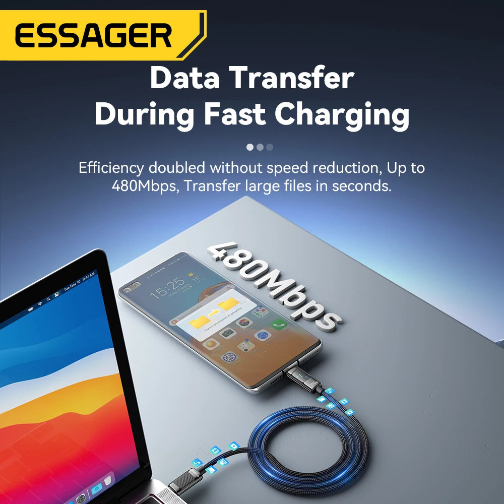 Charge Cable Type C To Type C, PD 100W, From Essager