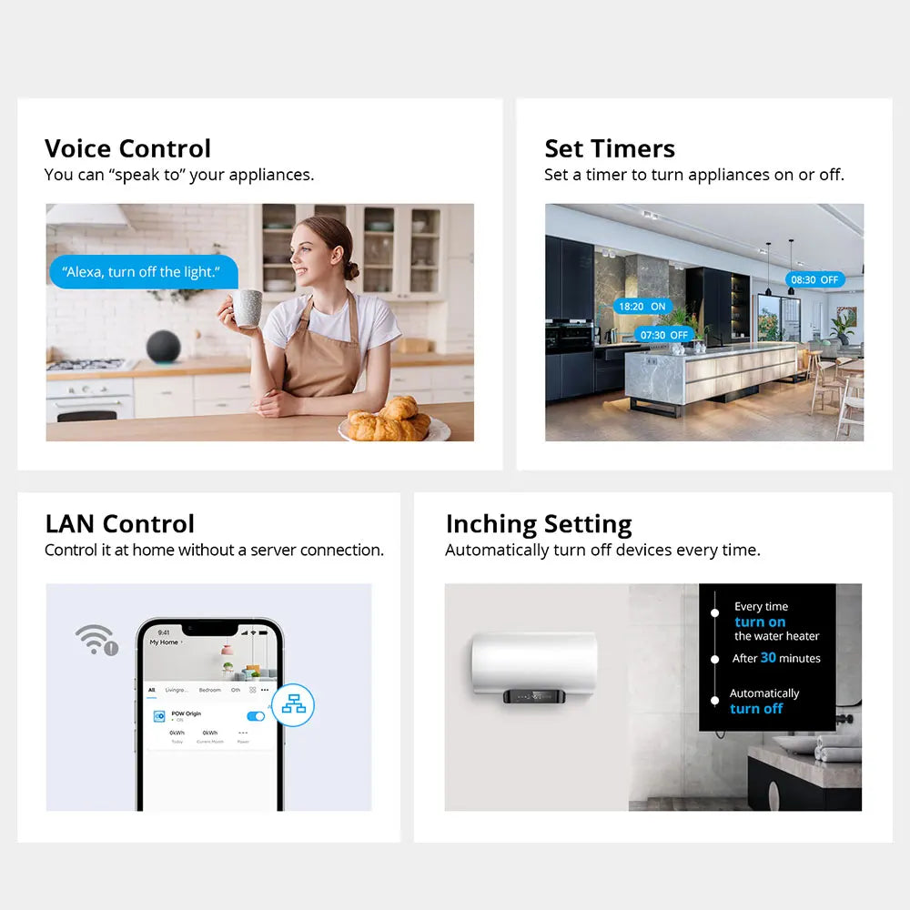 Interrupteur compteur d’énergie WiFi intelligent SONOFF POW Origin 16A – Suivi de l’énergie en temps réel