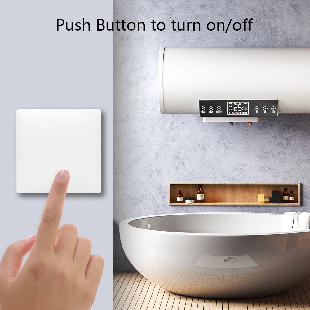 Smart Heater Switch, Supports WIFI, Water Heater Wireless Remote Wall Push Button Switch, 20 amp