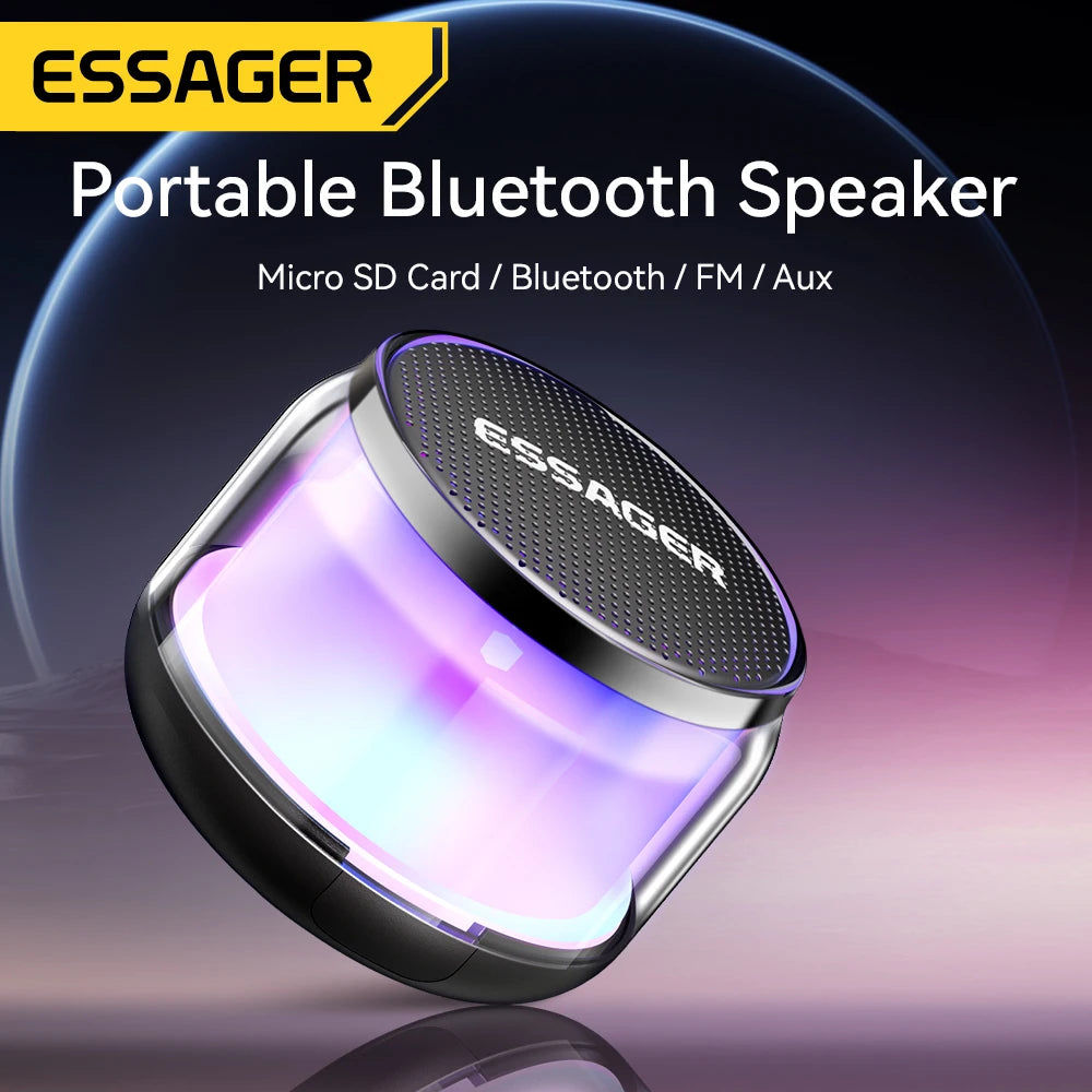 Wireless Speaker, From Essager, Super Bass Mini Version, Supports Bluetooth 5.0, Playtime up to 6 Hours