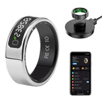 AMOVAN AMR11 Smart Ring with Display Screen – Tasbih Zikr Counter, Heart Rate, SpO2 & Sleep Tracker for iOS Android