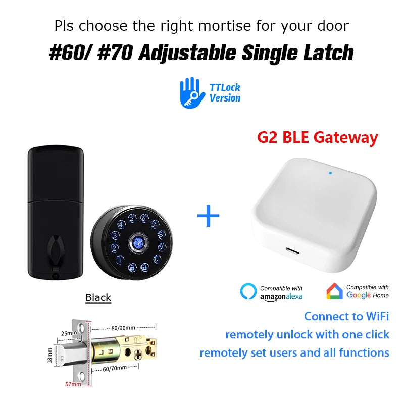 TTLock Smart Deadbolt Door Lock – Fingerprint, Keypad, RFID Card & App Control (A221)