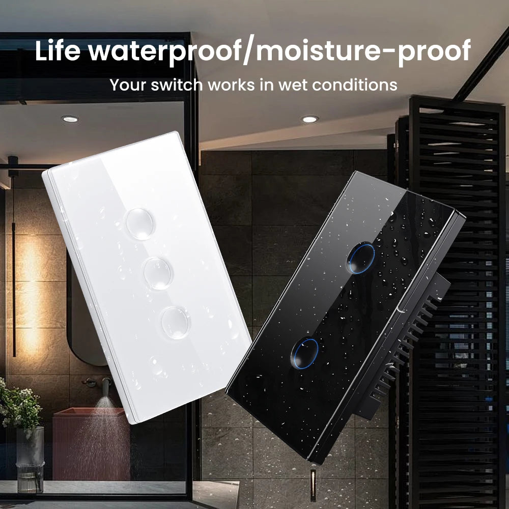 AVATTO Tuya WiFi Smart Groove Touch Switch – No Neutral, Alexa/Google (LTS02RD-US)