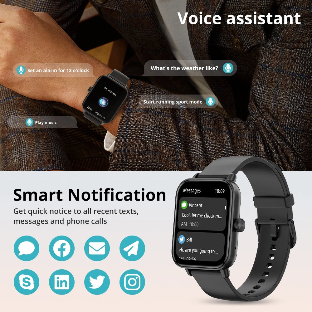 COLMI P81 Smartwatch 1.9″ – Bluetooth Calling, 100+ Sports, Black