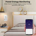 AVATTO Tuya WiFi Smart Plug Brazil – 20A Power Monitor + USB-C Fast Charging