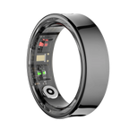 AMOVAN AMR09 Smart Ring – Slim Stainless Steel Health Tracker with Body Temperature, Sleep, SpO2 & AI Analysis for iOS Android