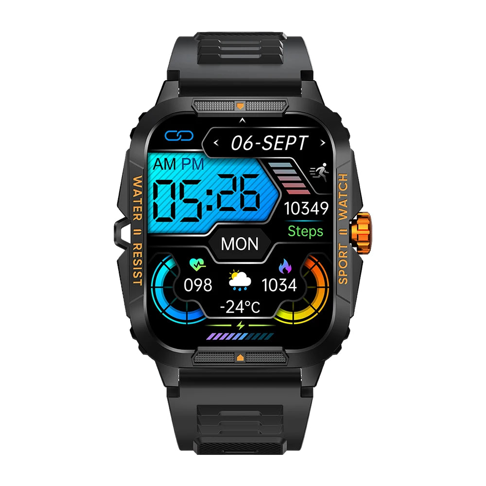 COLMI P76 outdoor smartwatch with 1.96-inch display, IP68/3ATM rating, and Bluetooth calling
