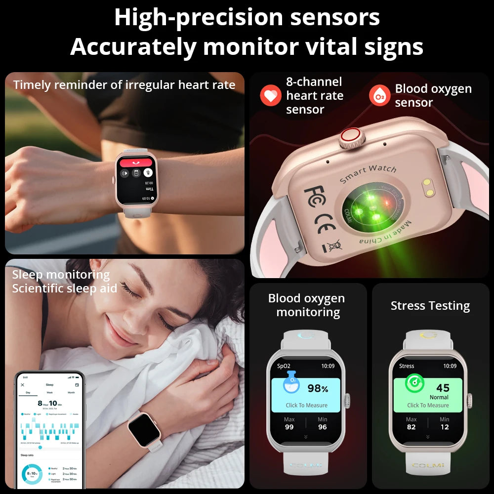 COLMI P86 1,93″ AMOLED Smartwatch – Bluetooth-samtal, IP68, silver