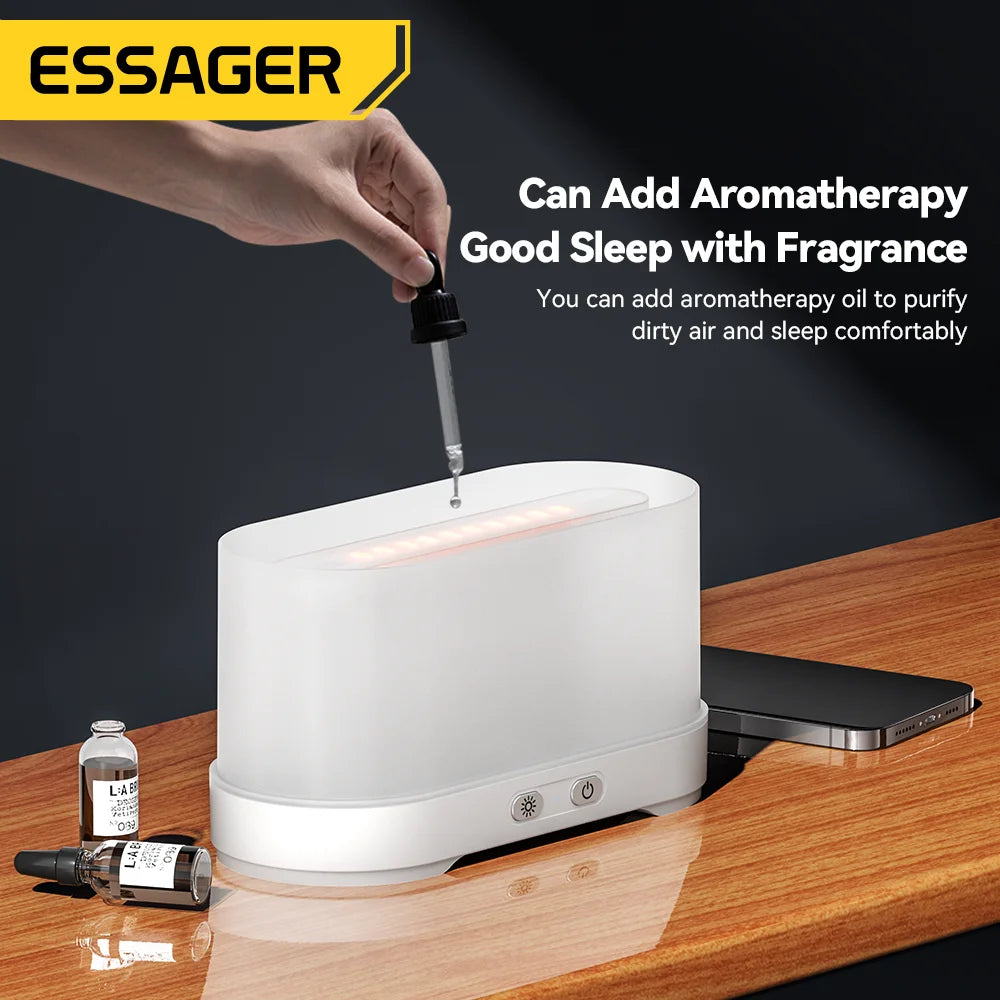 Air Humidifier, From Essager, With Volcano night light, ES-JSQ01 Version, Color White