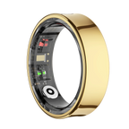 AMOVAN AMR09 Smart Ring – Slim Stainless Steel Health Tracker with Body Temperature, Sleep, SpO2 & AI Analysis for iOS Android