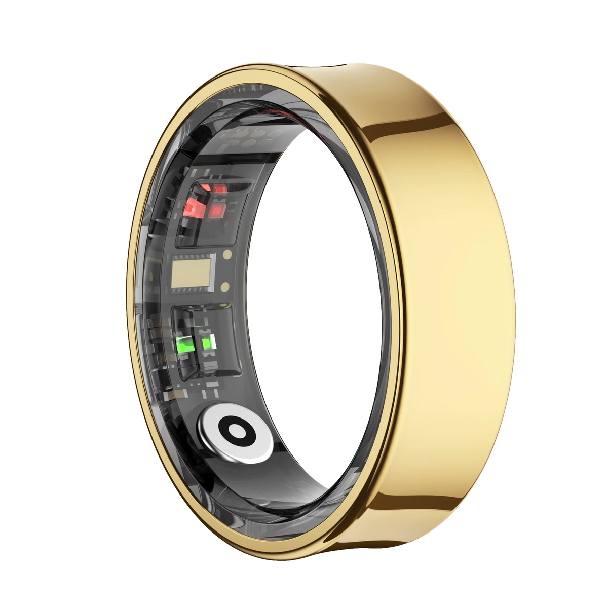 AMOVAN AMR09 Smart Ring – Slim Stainless Steel Health Tracker with Body Temperature, Sleep, SpO2 & AI Analysis for iOS Android