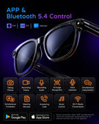 AMOVAN M02S AI Smart Glasses – 8MP 4K Camera, Real-Time Translation, Voice Assistant & Bluetooth Music