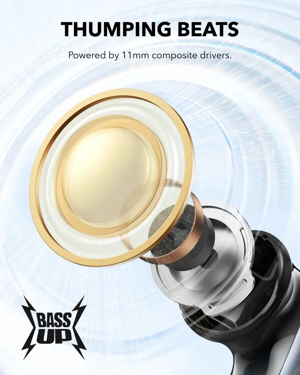 Soundcore by Anker P40i ANC Wireless Earbuds, 60H Playtime, Bluetooth 5.3 with 2-in-1 Stand Charging Case, 11mm Drivers, AI 6-Mic Calls, IPX5, White