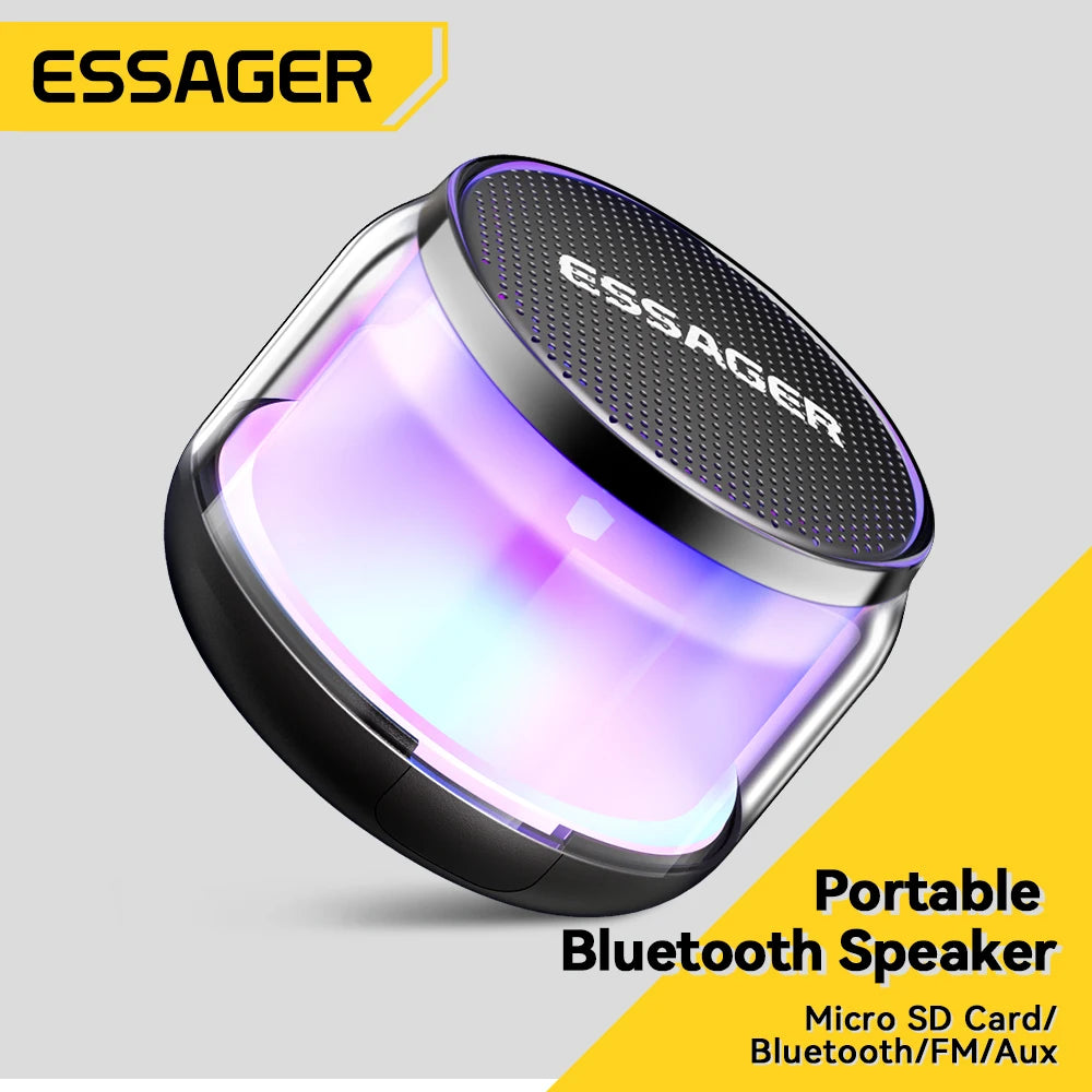 Wireless Speaker, From Essager, Super Bass Mini Version, Supports Bluetooth 5.0, Playtime up to 6 Hours