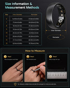 AMOVAN AURA Matt Smart Ring – Rose Gold Women's Fitness, Sleep & Health Tracker with HRV, SpO2 & Cycle Tracking