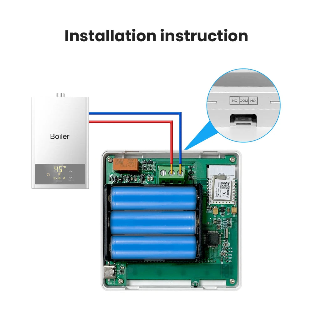 AVATTO Tuya WiFi Smart Thermostat – Battery Powered Boiler Temperature Controller