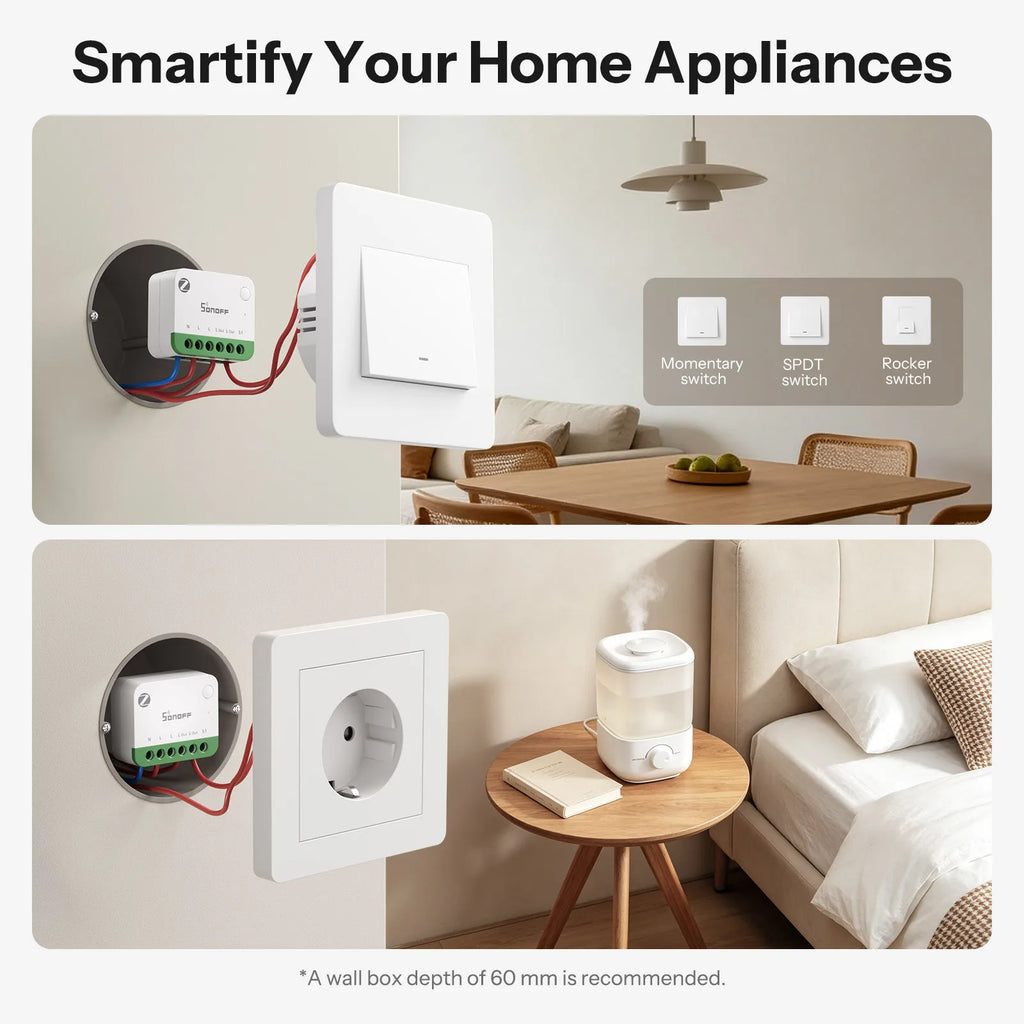 SONOFF MINI-ZB1GSP MINI ONE PM Zigbee Smart Switch – 16A, Energy Monitoring, Solar Tracking, Zigbee Router (Zigbee Hub Required)
