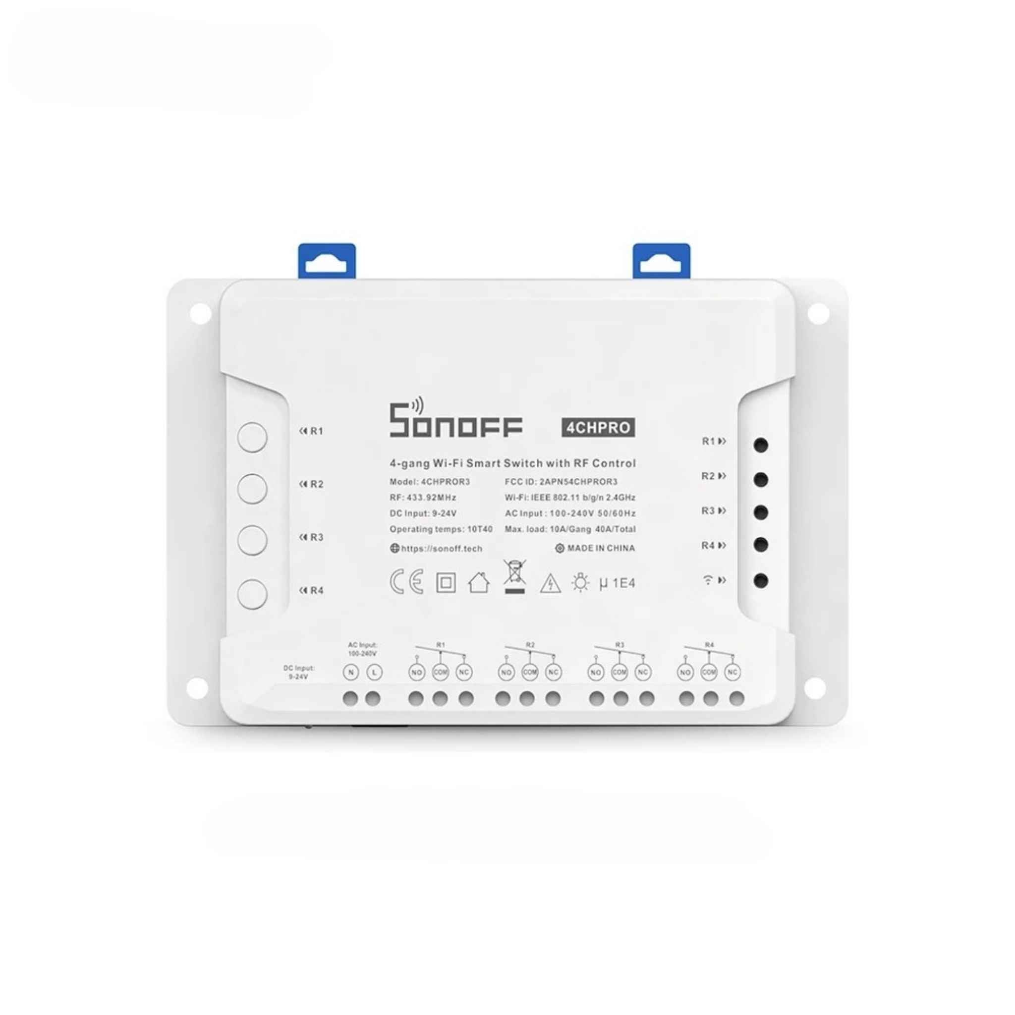 Sonoff 4CH Pro Smart WiFi Switch – 4 Gang with RF & Alexa Voice Control for Home Automation