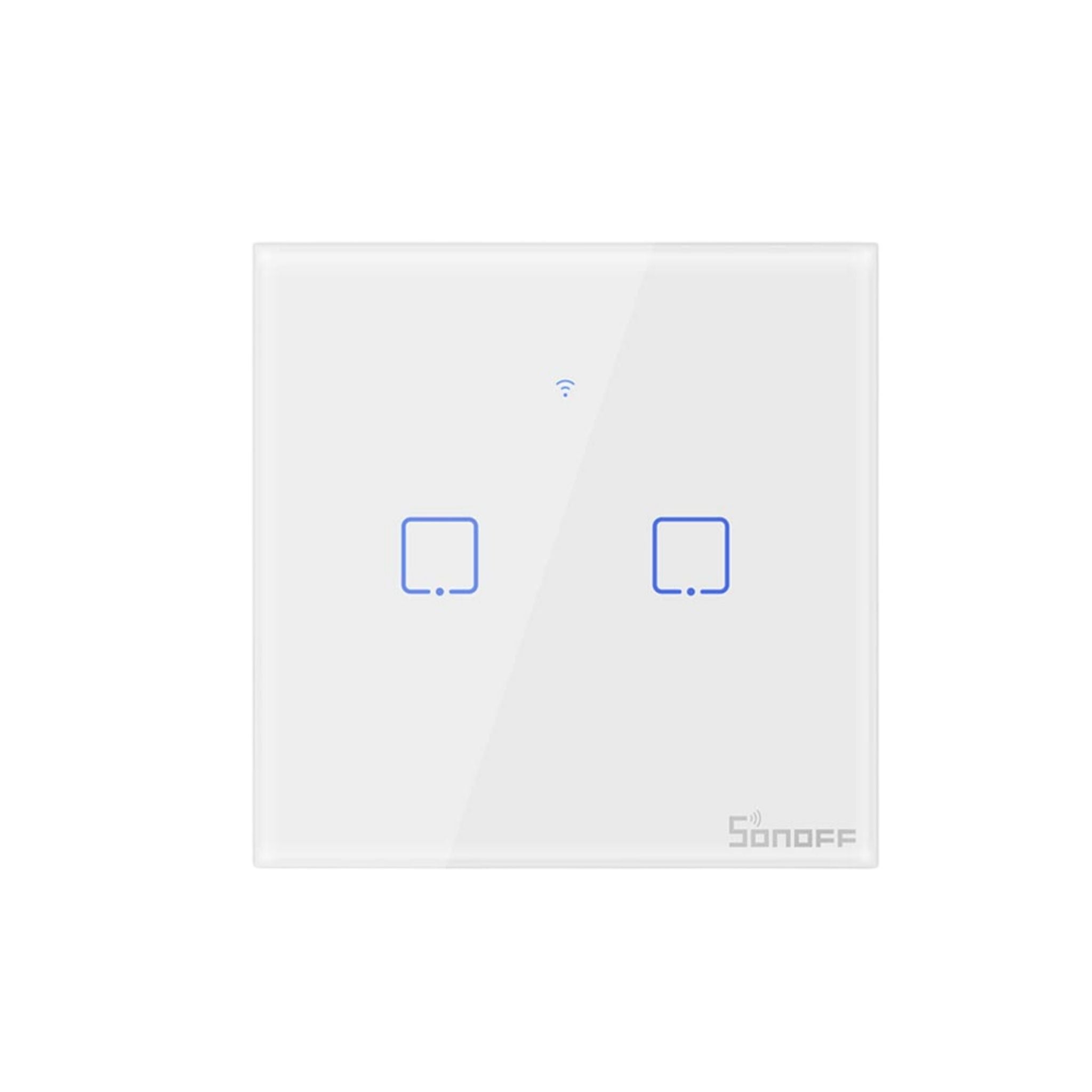 Sonoff T1 UK Plug 86 Type Smart Wall Touch Light Switch Toughened Touch Glass Panel Support WiFi/RF/APP/Touch Control