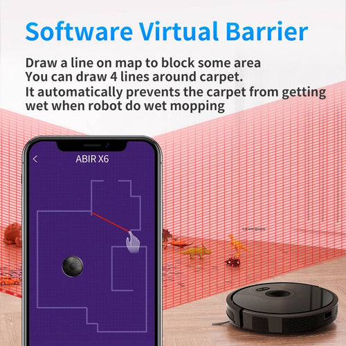 ABIR X6 Robot Vacuum Cleaner with Triple Navigation and Advanced SLAM Technology - Revel Smart