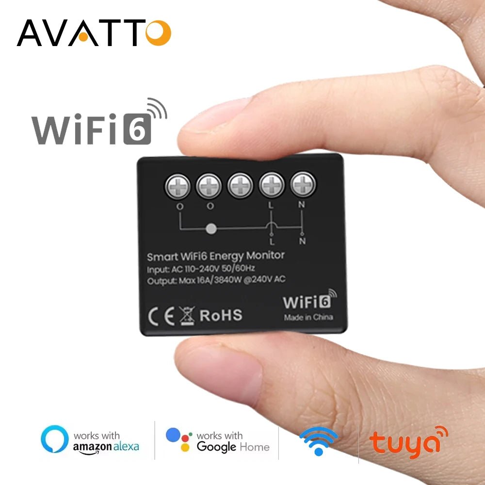 AVATTO Tuya WiFi 6 Smart Energy Meter Module – Power Monitoring & Data Export (WPM20) - Revel Smart