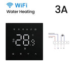 AVATTO Tuya WiFi Heating Thermostat 220V for Floor & Water Heating, Black - Revel Smart