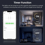 AVATTO Tuya WiFi Smart Dimmer Switch – Touch Glass Panel, Alexa/Google, 1 Gang - Revel Smart