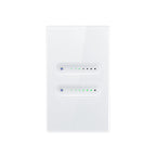AVATTO Tuya WiFi Smart Dimmer Switch – Touch Glass Panel, Alexa/Google, 2 Gang - Revel Smart