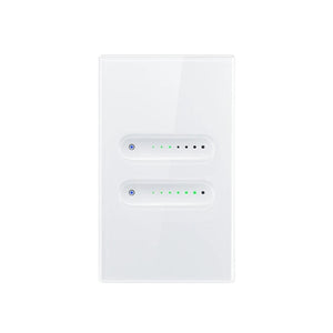 AVATTO Tuya WiFi Smart Dimmer Switch – Touch Glass Panel, Alexa/Google, 2 Gang - Revel Smart
