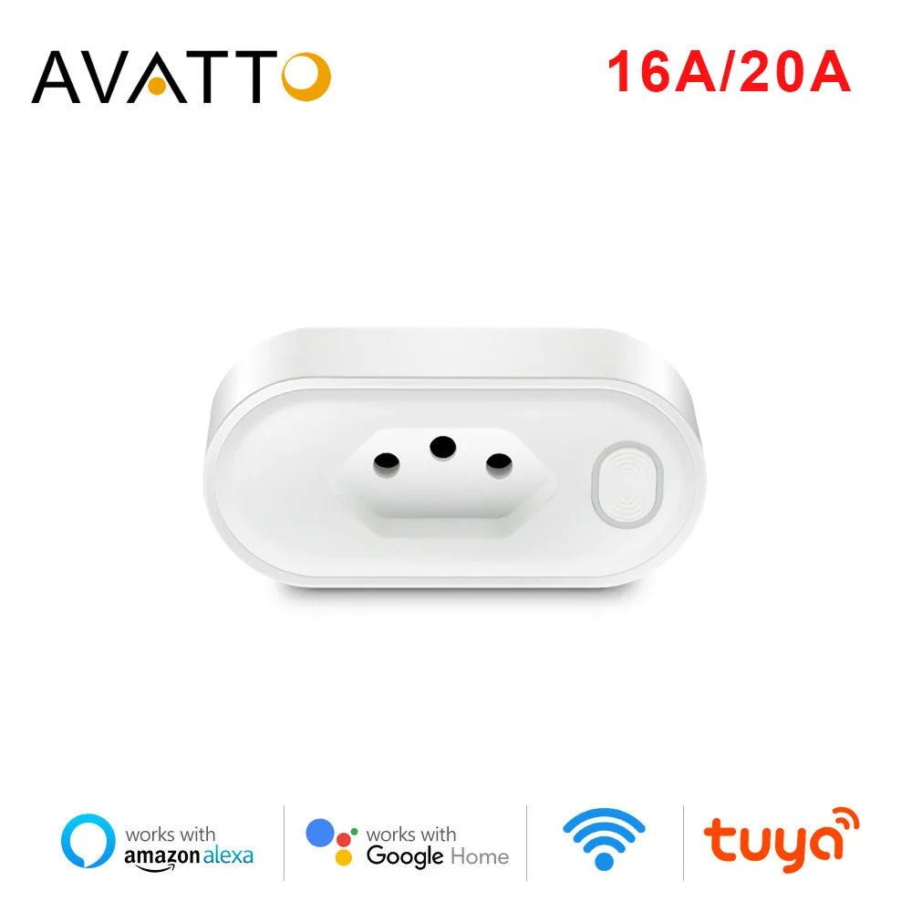 AVATTO Tuya WiFi Smart Plug Brazil – 16A Smart Life Remote Socket (OT10) - Revel Smart