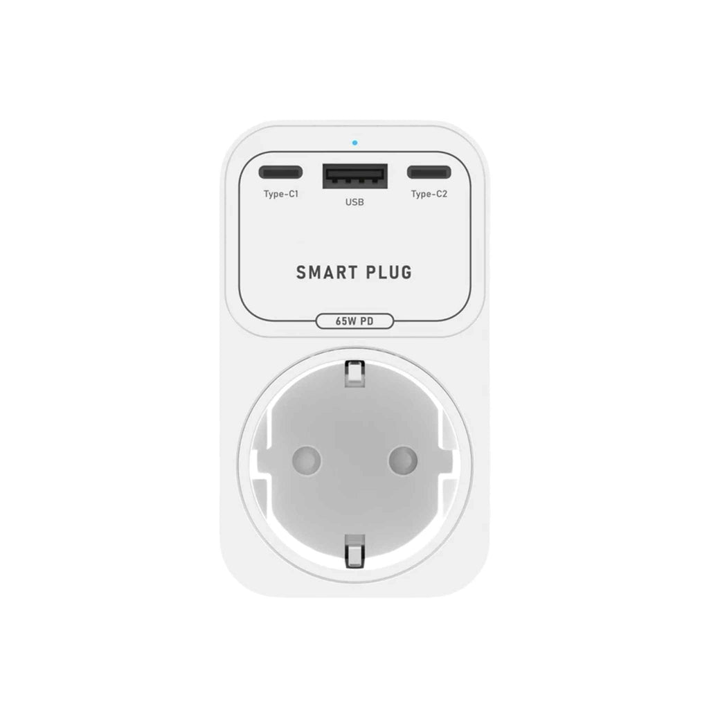 AVATTO Tuya WiFi Smart Socket – 65W GaN USB - C/USB - A PD Fast Charger (EU) - Revel Smart