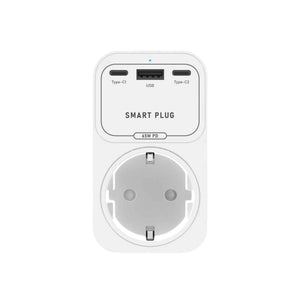 AVATTO Tuya WiFi Smart Socket – 65W GaN USB - C/USB - A PD Fast Charger (EU) - Revel Smart
